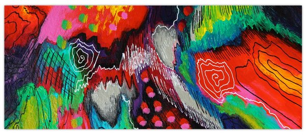 Tablou abstract - culori (120x50 cm)