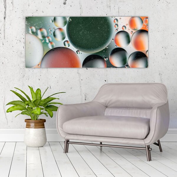 Tablou abstract - buline (120x50 cm)