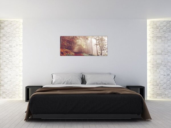 Tablou - Plimbarea de toamnă prin pădure (120x50 cm)