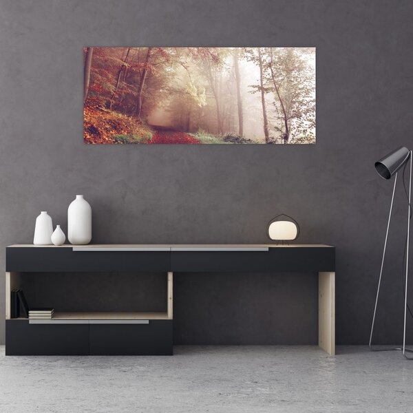Tablou - Plimbarea de toamnă prin pădure (120x50 cm)