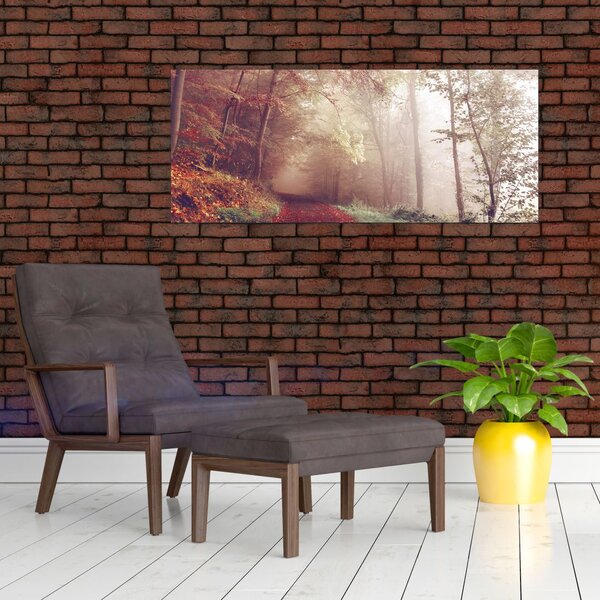 Tablou - Plimbarea de toamnă prin pădure (120x50 cm)