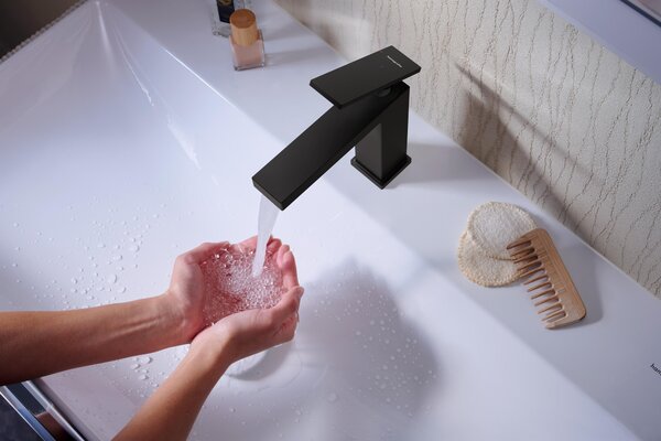 Hansgrohe Tecturis E baterie lavoar stativ negru 73012670