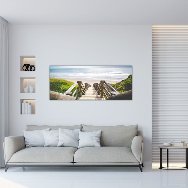 Tablou - Intare pe plaja (120x50 cm)