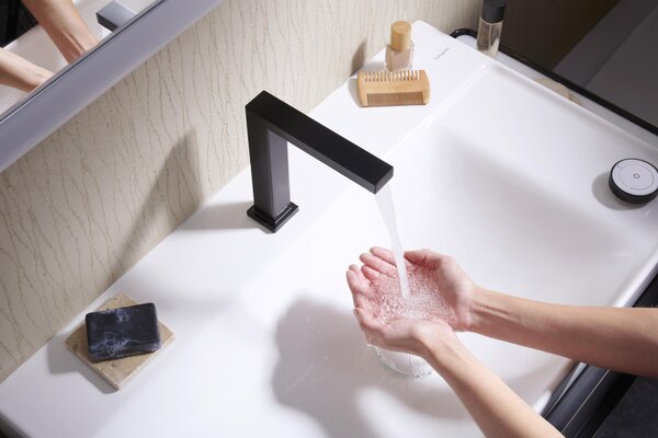 Hansgrohe Tecturis E baterie lavoar stativ negru 73053670