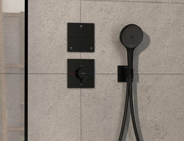 Hansgrohe ShowerSelect Comfort E baterie de duș ascuns cu termostat negru 15575670