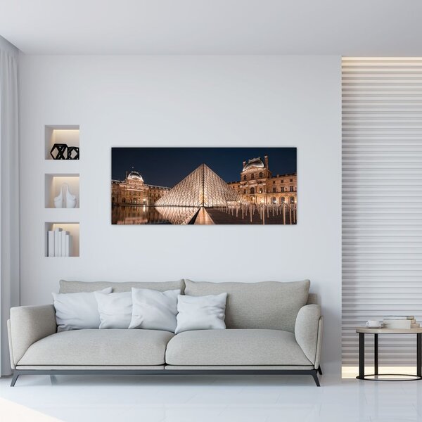 Tablou - Louvre noaptea (120x50 cm)