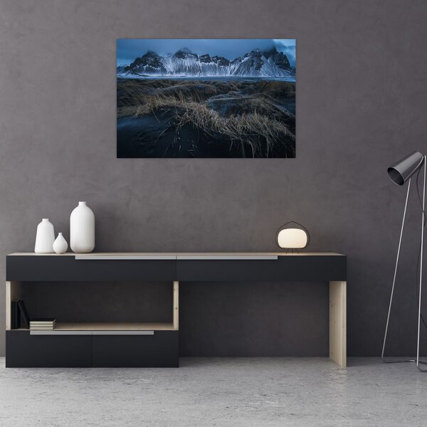 Tablou cu priveliște spre vărfurile Islanda (90x60 cm)