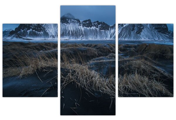 Tablou cu priveliște spre vărfurile Islanda (90x60 cm)