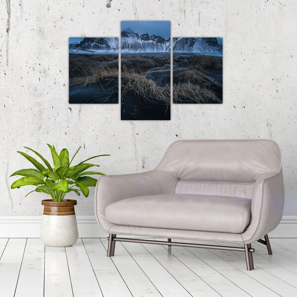 Tablou cu priveliște spre vărfurile Islanda (90x60 cm)