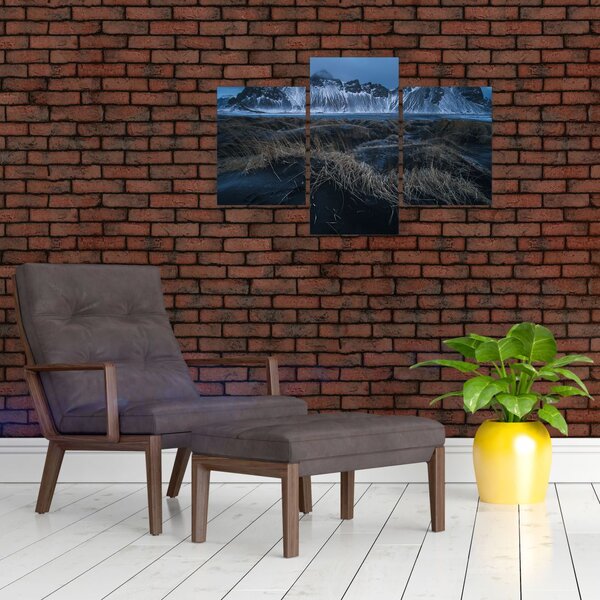 Tablou cu priveliște spre vărfurile Islanda (90x60 cm)