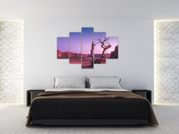 Tablou u copaci lângă pietrile roșii (150x105 cm)
