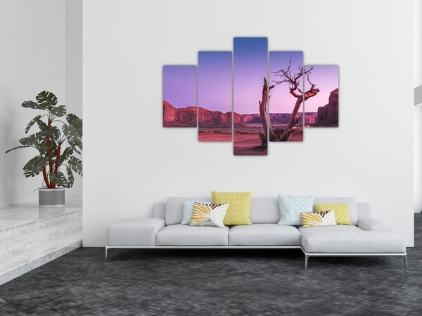 Tablou u copaci lângă pietrile roșii (150x105 cm)