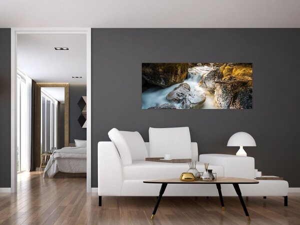 Tablou - Râul din pădure (120x50 cm)