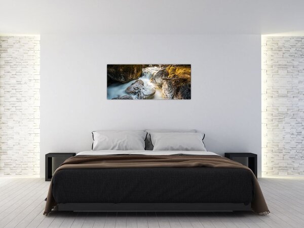Tablou - Râul din pădure (120x50 cm)