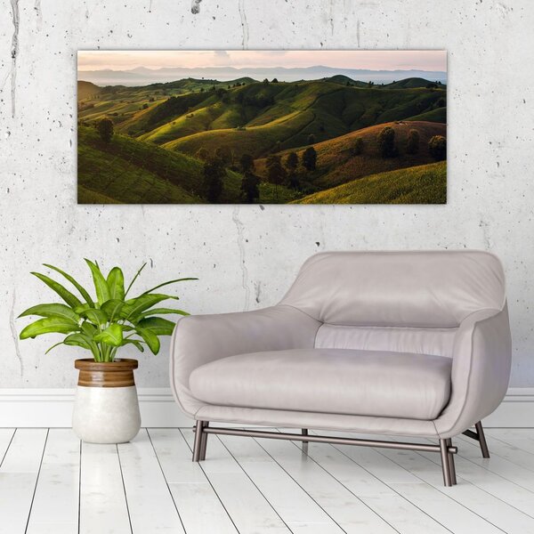 Tablou - Priveliște spre dealurile din Thailanda (120x50 cm)