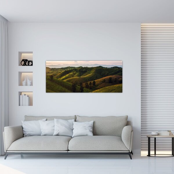 Tablou - Priveliște spre dealurile din Thailanda (120x50 cm)