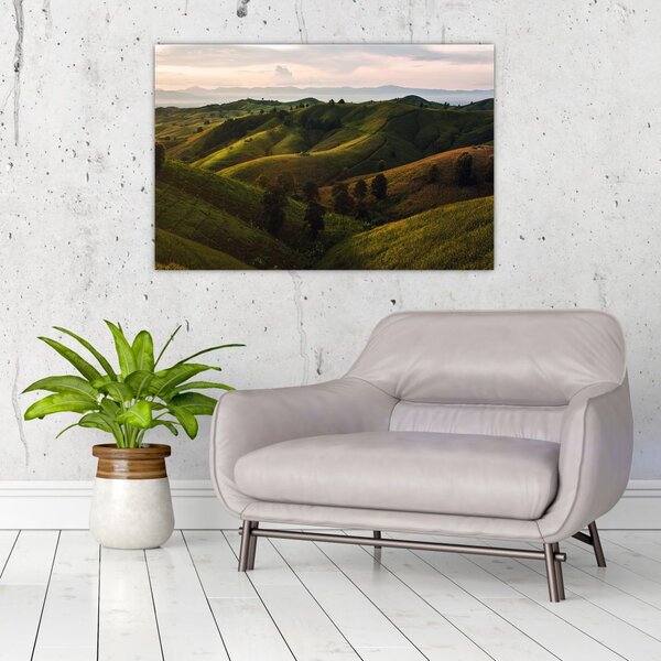 Tablou - Priveliște spre dealurile din Thailanda (90x60 cm)