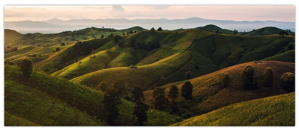 Tablou - Priveliște spre dealurile din Thailanda (120x50 cm)