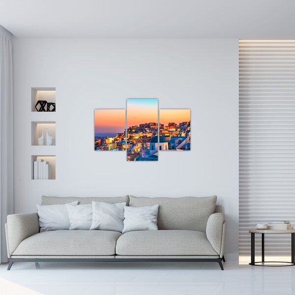 Tablou - Santorini în amurg (90x60 cm)