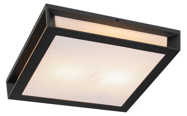 Aplică modernă de perete pentru exterior negru cu 2 lumini IP44 - Jeffrey