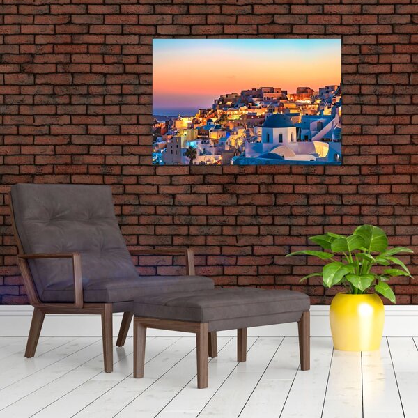 Tablou - Santorini în amurg (90x60 cm)