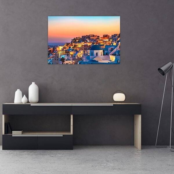 Tablou - Santorini în amurg (90x60 cm)