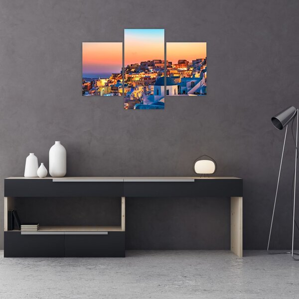 Tablou - Santorini în amurg (90x60 cm)