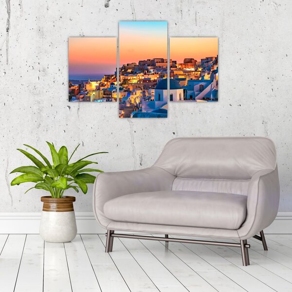 Tablou - Santorini în amurg (90x60 cm)