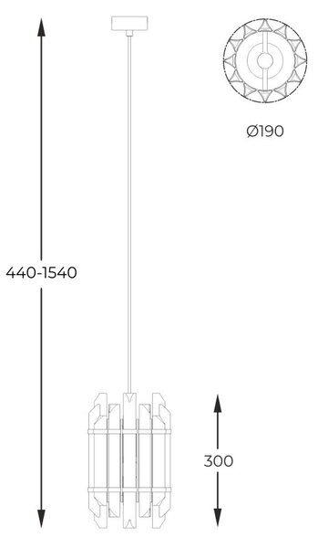 Zuma Line Alexandria lampă suspendată 1x40 W auriu P0556-01D-V7V7