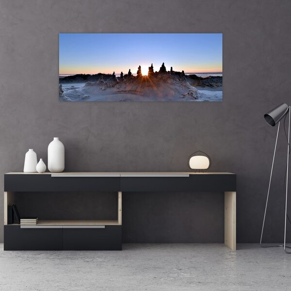 Tablou cu scenerie de nisip (120x50 cm)