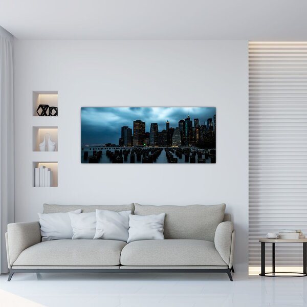 Tablou - Privire spre Zgârâie nori din New York (120x50 cm)