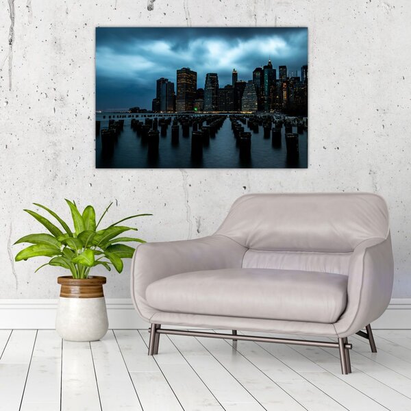 Tablou - Privire spre Zgârâie nori din New York (90x60 cm)