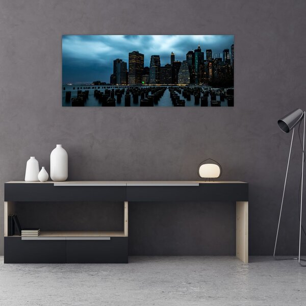 Tablou - Privire spre Zgârâie nori din New York (120x50 cm)