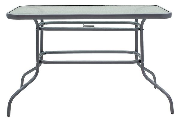 Masa exterior Vallor din metal gri inchis - sticla 110x60x70cm