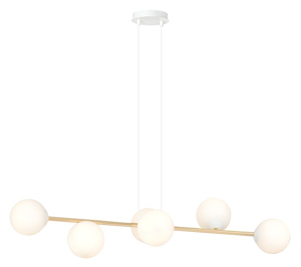 Emibig Gravity lampă suspendată 6x10 W alb-auriu 1242/6
