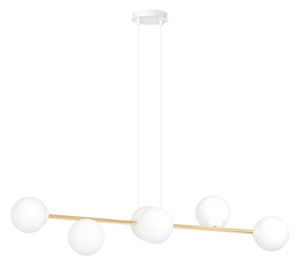 Emibig Gravity lampă suspendată 6x10 W alb-auriu 1242/6