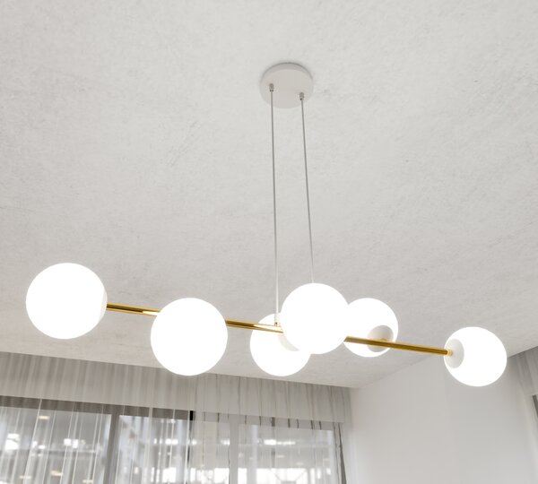 Emibig Gravity lampă suspendată 6x10 W alb-auriu 1242/6