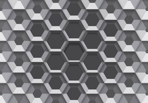 Fototapet - 3D hexagon (152,5x104 cm)