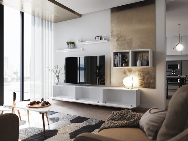 Mobilier living Berny 18 (alb + alb lucios). 1035426
