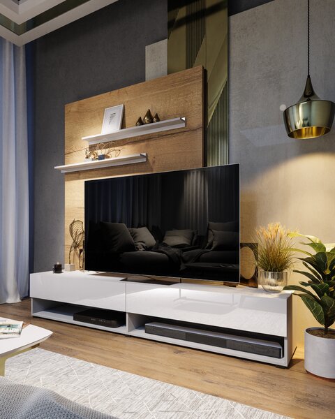 Mobilier living Berny 33 (alb + alb lucios). 1036092