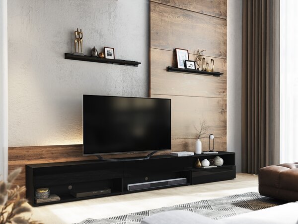 Mobilier living Berny 26 (negru + negru lucios). 1036089