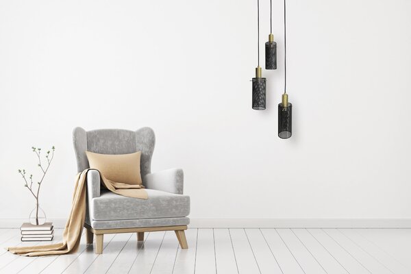 Light Prestige Tirana lampă suspendată 3x40 W negru-auriu LP-945/3PBK