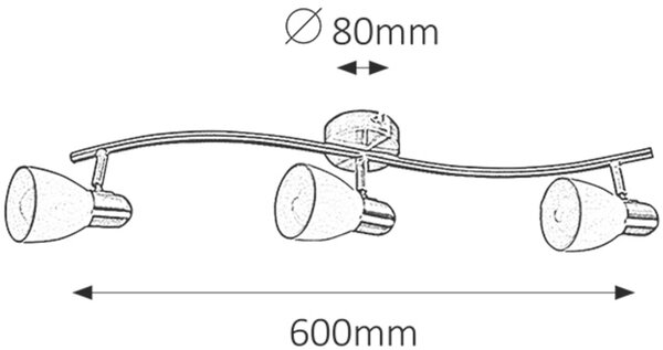 Rabalux Soma lampă de tavan 3x40 W alb-maro 6308
