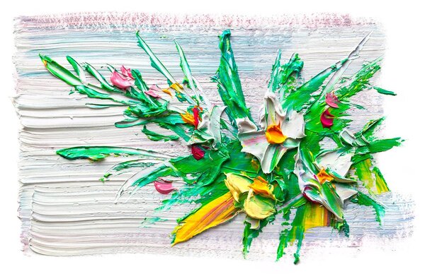 Fototapet - Flori în ulei (254x184 cm)