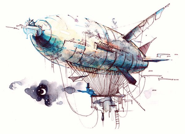 Fototapet - Navă aeriană (152,5x104 cm)