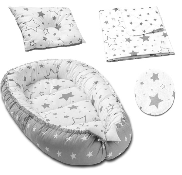 Set 4 piese Bebe Nou-Nascut Kidizi Galaxy Grey