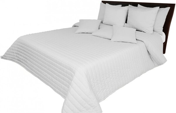 Cuvertură de pat matlasată monocromatică - gri deschis Lăţime: 220 cm | Lungime: 240 cm