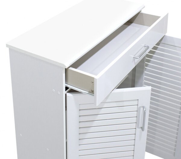 Dulap Pantofi Model Lilith, Alb, 80x37x123 cm
