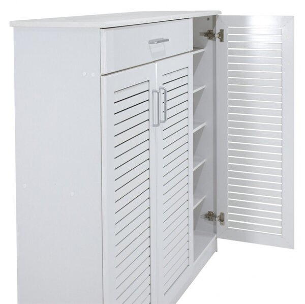 Dulap Pantofi Model Lilith, Alb, 120x37x123 cm