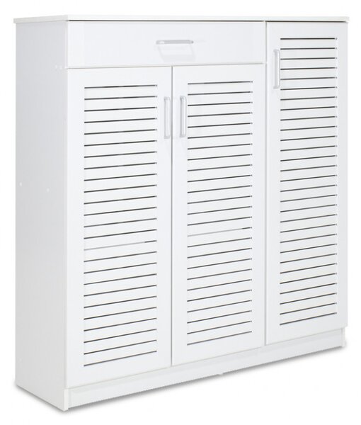 Dulap Pantofi Model Lilith, Alb, 120x37x123 cm